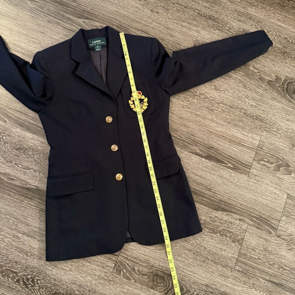 Lauren Ralph Lauren Vintage Emblem Dark Navy Blazer - Picture 4 of 7